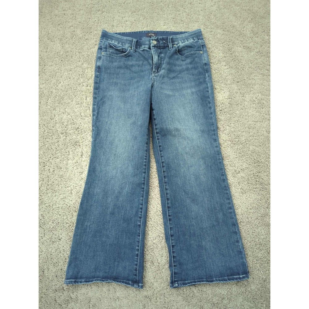 NYDJ Jeans‎ Womens Medium Blue Denim Mid Rise Flared Stretch Y2K